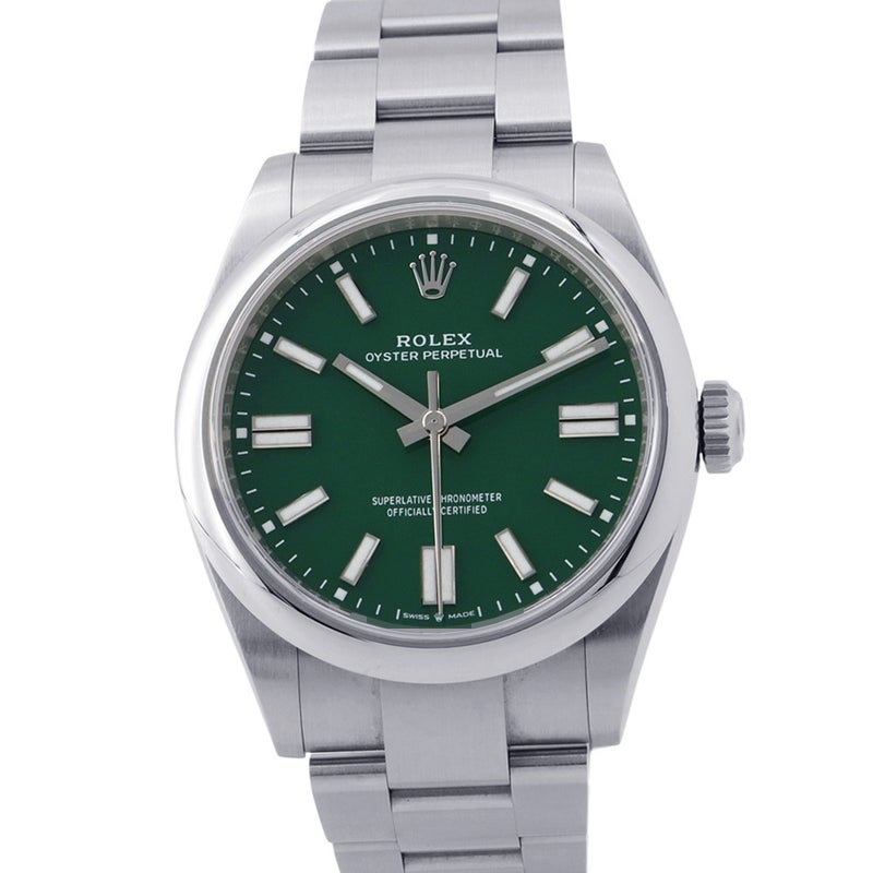 ロレックス オイスターパーペチュアル 41 ランダムシリアル ルーレット 134300 ROLEX 腕時計 グリーン文字盤