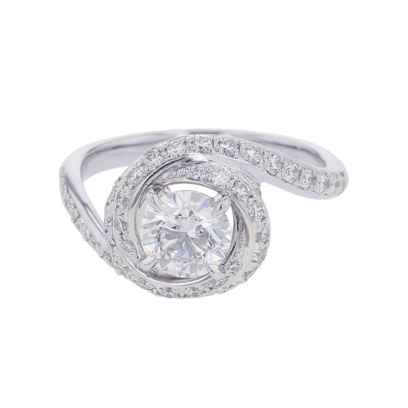 カルティエ リング トリニティ ルバン ソリテール ダイヤモンド 中石0.74ct Pt950プラチナ サイズ50 N4250400 Cartier 指輪