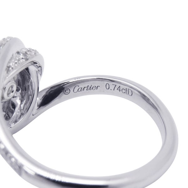 カルティエ リング トリニティ ルバン ソリテール ダイヤモンド 中石0.74ct Pt950プラチナ サイズ50 N4250400 Cartier 指輪