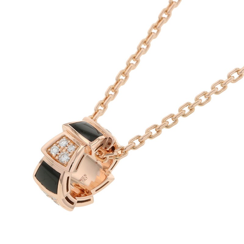 ブルガリ ネックレス セルペンティ ヴァイパー オニキス/ダイヤモンド K18PGピンクゴールド 356554 BVLGARI ペンダント