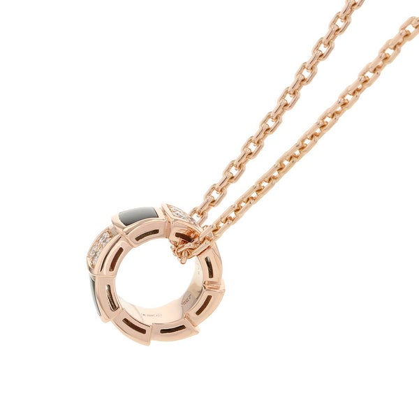 ブルガリ ネックレス セルペンティ ヴァイパー オニキス/ダイヤモンド K18PGピンクゴールド 356554 BVLGARI ペンダント