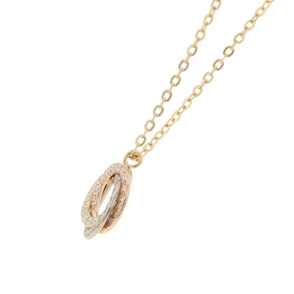 カルティエ ネックレス トリニティ ペンダント ダイヤモンド 42P  計0.11ct K18YG/K18PG/K18WG B7224808 Cartier
