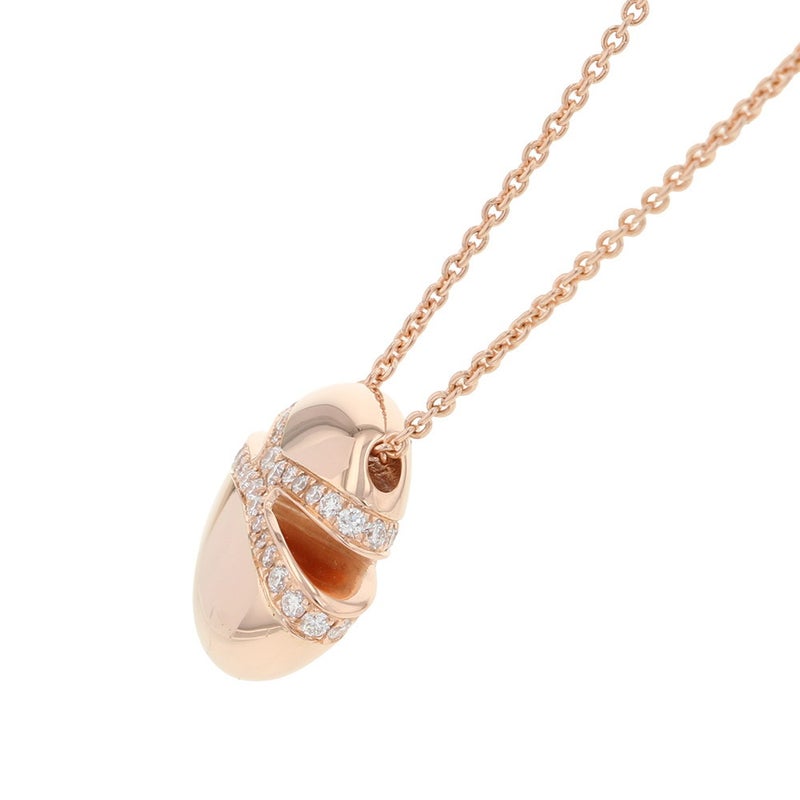 ブルガリ ネックレス カボション ダイヤモンド 計0.55ct K18PGピンクゴールド 361447 BVLGARI ペンダント