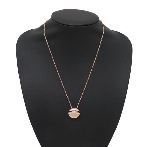 ブルガリ ネックレス カボション ダイヤモンド 計0.55ct K18PGピンクゴールド 361447 BVLGARI ペンダント