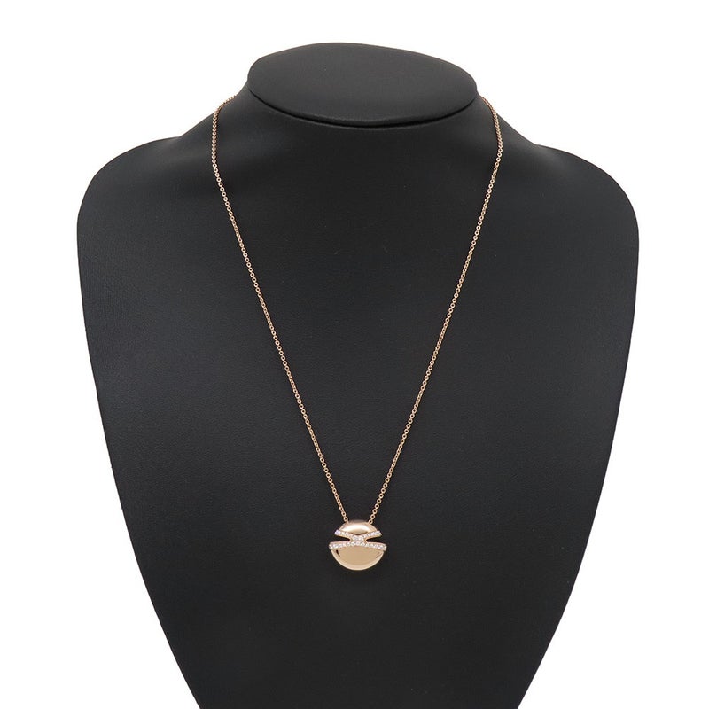ブルガリ ネックレス カボション ダイヤモンド 計0.55ct K18PGピンクゴールド 361447 BVLGARI ペンダント