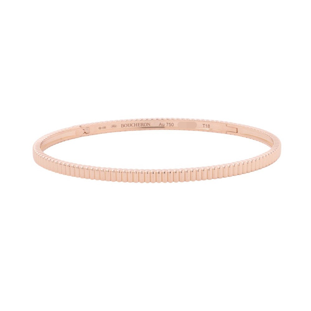 ブシュロン ブレスレット キャトル グログラン バングル スモール K18PGピンクゴールド サイズ18 JBT00748 Boucheron ブシュロン ブレスレット キャトル グログラン バングル スモール