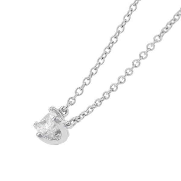 ティファニー ネックレス ソリティア スクエア ダイヤモンド 1P 約0.12ct Pt950プラチナ Tiffany&Co. ペンダント