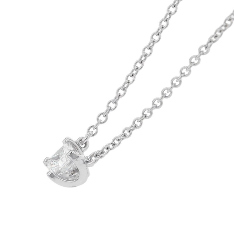 ティファニー ネックレス ソリティア スクエア ダイヤモンド 1P 約0.12ct Pt950プラチナ Tiffany&Co. ペンダント