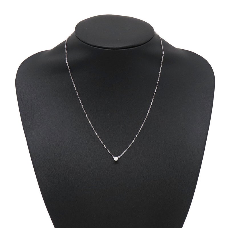 ティファニー ネックレス ソリティア スクエア ダイヤモンド 1P 約0.12ct Pt950プラチナ Tiffany&Co. ペンダント