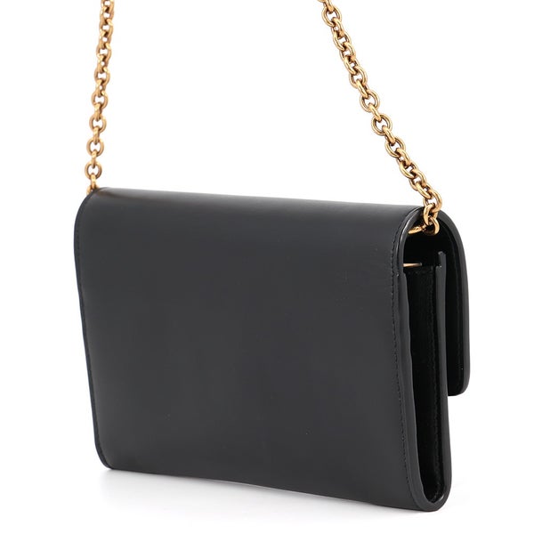 サンローランパリ チェーンショルダーウォレット ル・マイヨン カーフスキン 696608 SAINT LAURENT PARIS 財布 黒