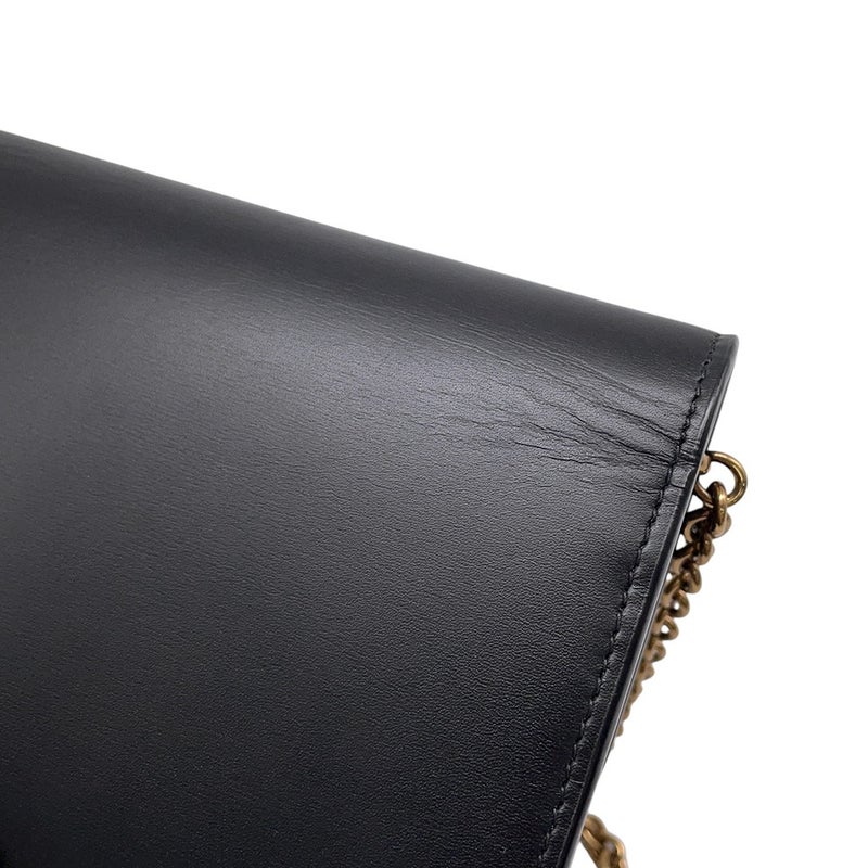 サンローランパリ チェーンショルダーウォレット ル・マイヨン カーフスキン 696608 SAINT LAURENT PARIS 財布 黒