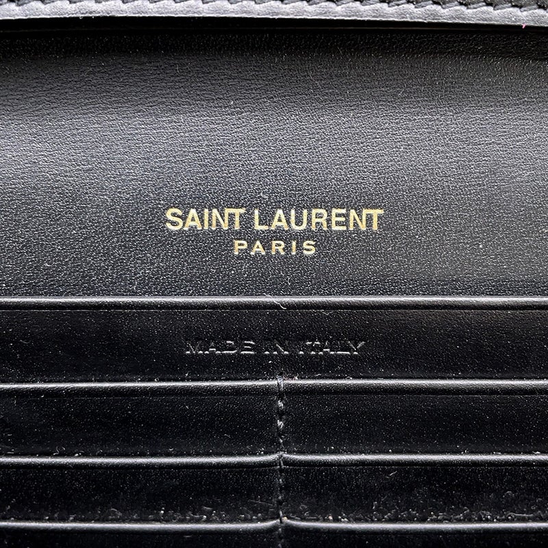 サンローランパリ チェーンショルダーウォレット ル・マイヨン カーフスキン 696608 SAINT LAURENT PARIS 財布 黒