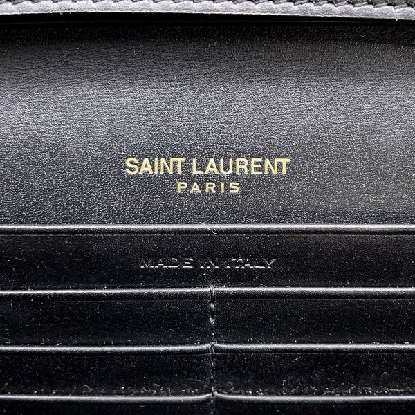 サンローランパリ チェーンショルダーウォレット ル・マイヨン カーフスキン 696608 SAINT LAURENT PARIS 財布 黒