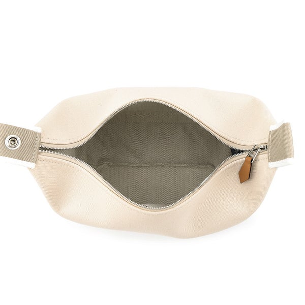 エルメス ポーチ ブリッド・ア・ブラックPM ベージュ/シルバー金具 キャンバス HERMES バッグ 小物入れ