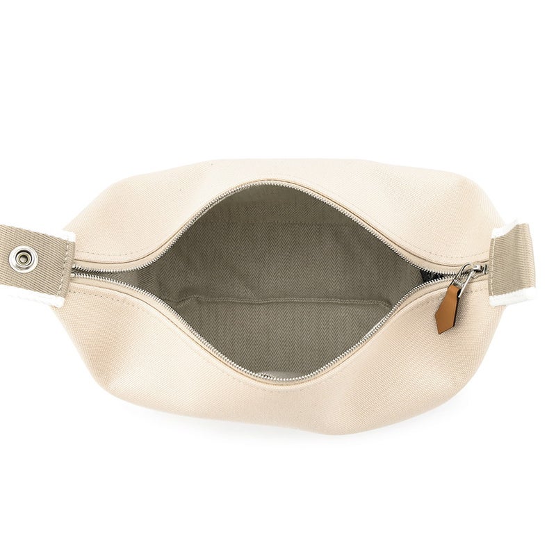 エルメス ポーチ ブリッド・ア・ブラックPM ベージュ/シルバー金具 キャンバス HERMES バッグ 小物入れ