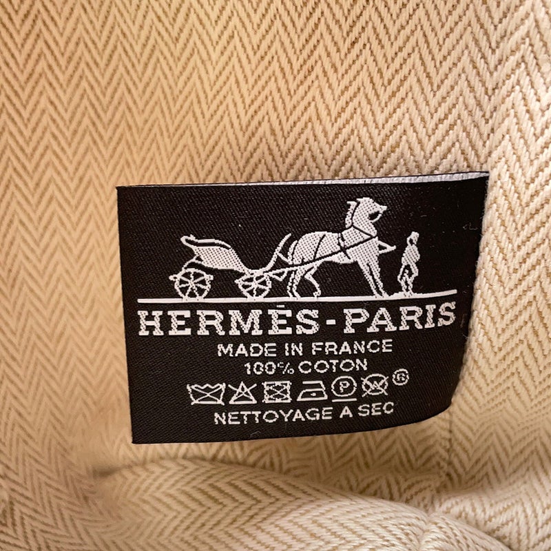 エルメス ポーチ ブリッド・ア・ブラックPM ベージュ/シルバー金具 キャンバス HERMES バッグ 小物入れ