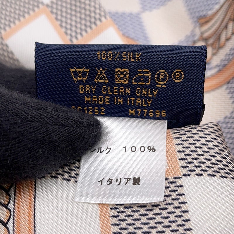 ルイヴィトン スカーフ バンドー ダミエアズール インフィニティ スカーフ シルク M77696 LOUIS VUITTON 白