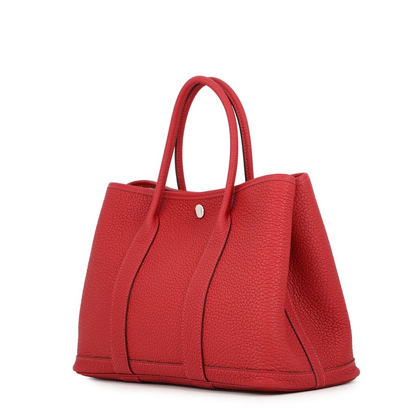 エルメス トートバッグ ガーデンパーティTPM ルージュピマン/シルバー金具 ネゴンダ G刻印 HERMES Garden Party