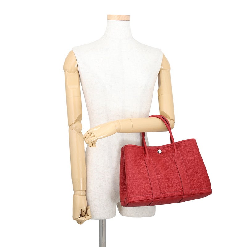エルメス トートバッグ ガーデンパーティTPM ルージュピマン/シルバー金具 ネゴンダ G刻印 HERMES Garden Party