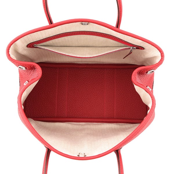 エルメス トートバッグ ガーデンパーティTPM ルージュピマン/シルバー金具 ネゴンダ G刻印 HERMES Garden Party