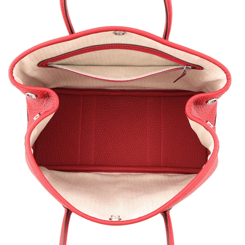 エルメス トートバッグ ガーデンパーティTPM ルージュピマン/シルバー金具 ネゴンダ G刻印 HERMES Garden Party