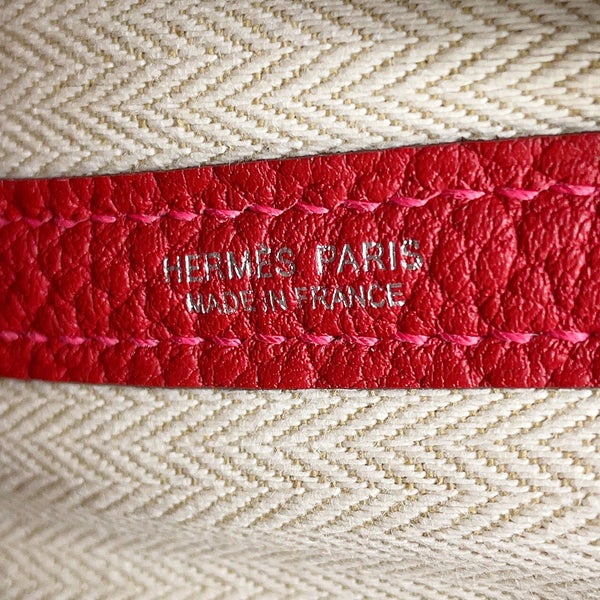 エルメス トートバッグ ガーデンパーティTPM ルージュピマン/シルバー金具 ネゴンダ G刻印 HERMES Garden Party