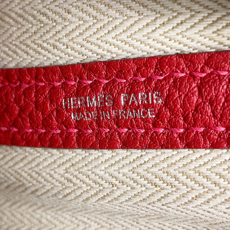エルメス トートバッグ ガーデンパーティTPM ルージュピマン/シルバー金具 ネゴンダ G刻印 HERMES Garden Party