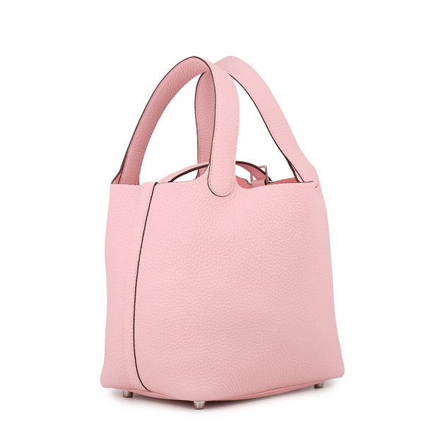 エルメス ハンドバッグ ピコタンロックPM ローズサクラ/シルバー金具 トリヨンクレマンス G刻印 HERMES トートバッグ