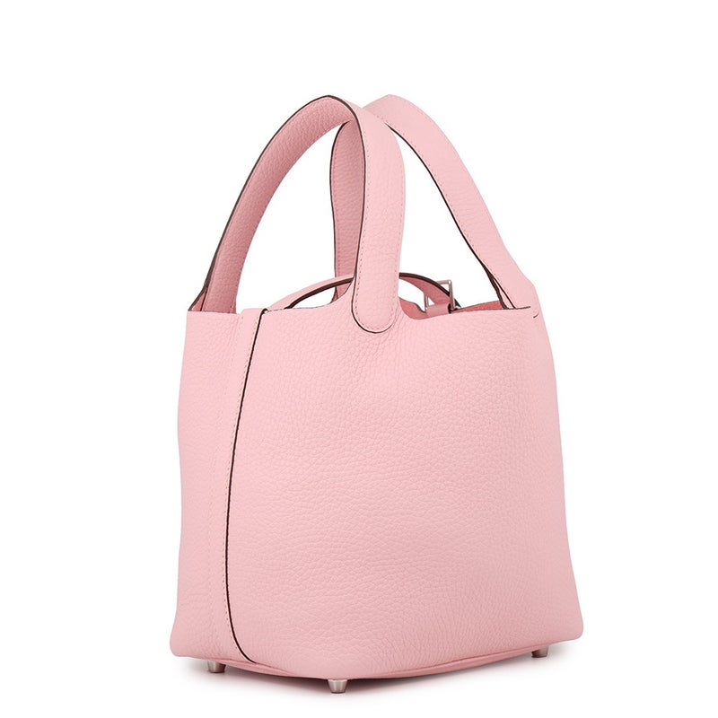 エルメス ハンドバッグ ピコタンロックPM ローズサクラ/シルバー金具 トリヨンクレマンス G刻印 HERMES トートバッグ