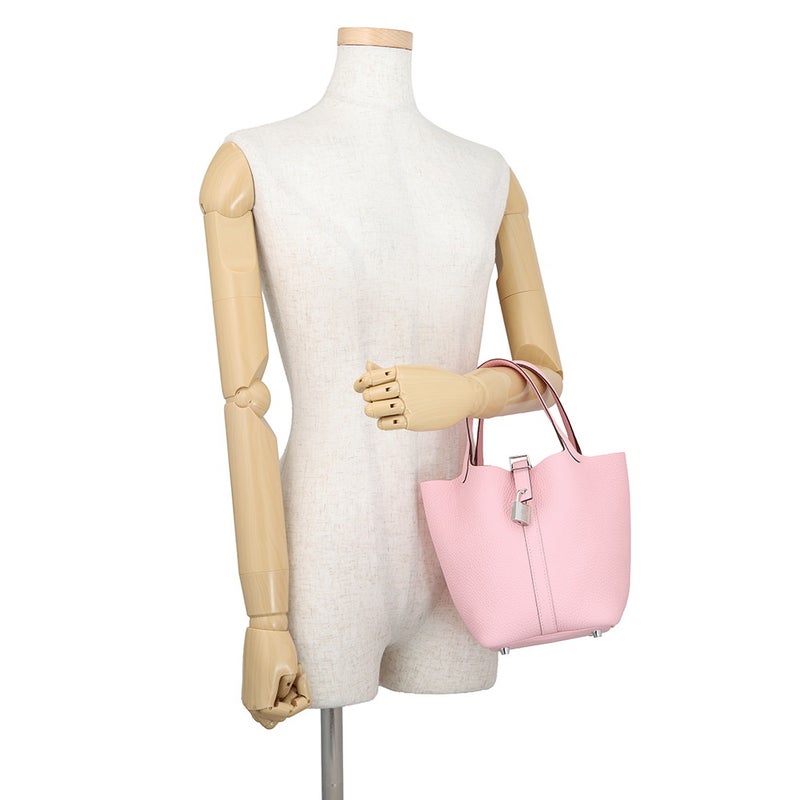 エルメス ハンドバッグ ピコタンロックPM ローズサクラ/シルバー金具 トリヨンクレマンス G刻印 HERMES トートバッグ