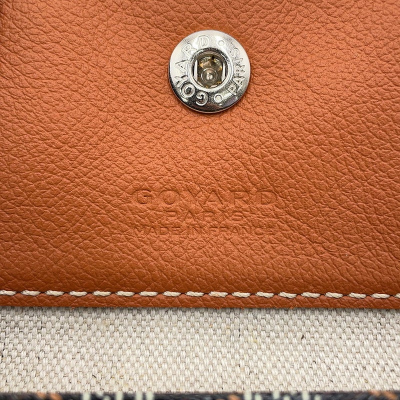 ゴヤール トートバッグ サンルイPM クリップ付 PVC/レザー STLCROPMLTY01CL03P GOYARD ポーチ付き 黒 ブラウン