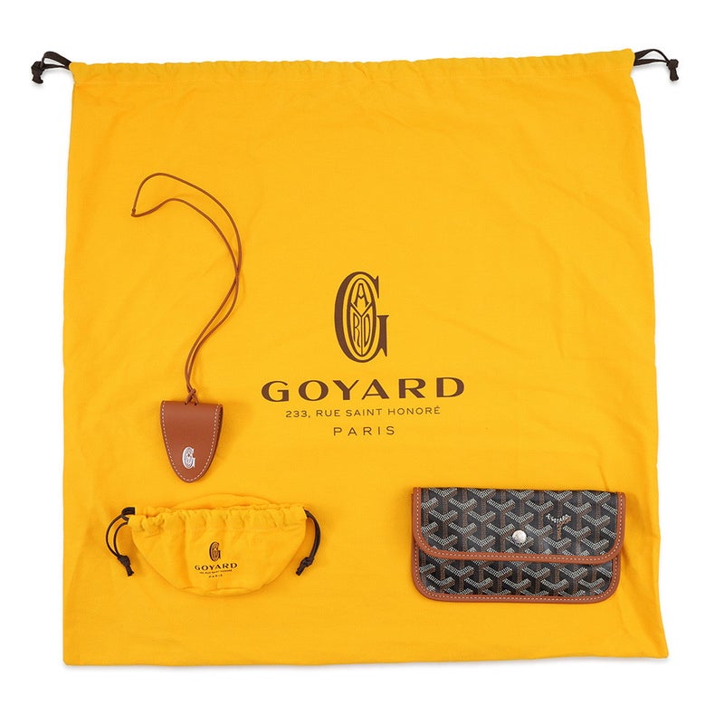 ゴヤール トートバッグ サンルイPM クリップ付 PVC/レザー STLCROPMLTY01CL03P GOYARD ポーチ付き 黒 ブラウン