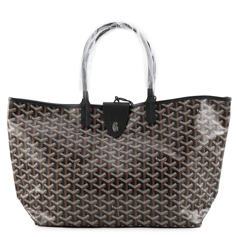 ゴヤール トートバッグ サンルイPM クリップ付 PVC/レザー STLCROPMLTY01CL01P GOYARD ポーチ付き 黒