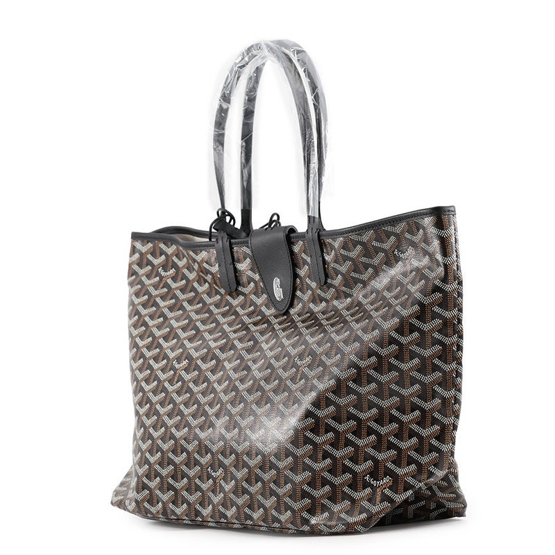ゴヤール トートバッグ サンルイPM クリップ付 PVC/レザー STLCROPMLTY01CL01P GOYARD ポーチ付き 黒