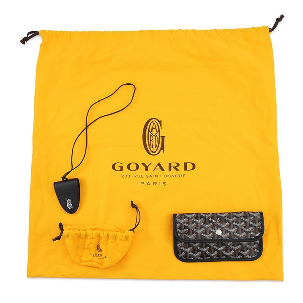 ゴヤール トートバッグ サンルイPM クリップ付 PVC/レザー STLCROPMLTY01CL01P GOYARD ポーチ付き 黒