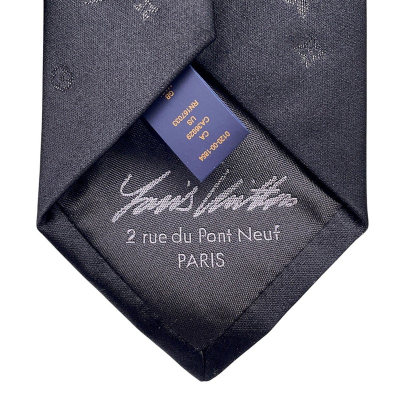 ルイヴィトン ネクタイ LV スターリーナイト シルク M79089 LOUIS VUITTON メンズ 黒