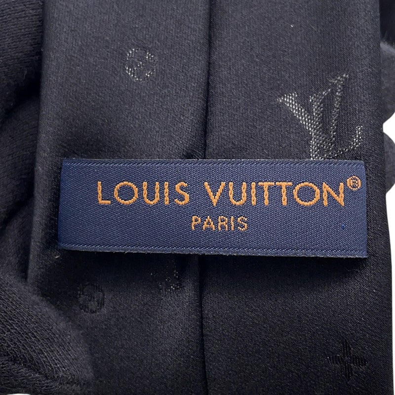 ルイヴィトン ネクタイ LV スターリーナイト シルク M79089 LOUIS VUITTON メンズ 黒