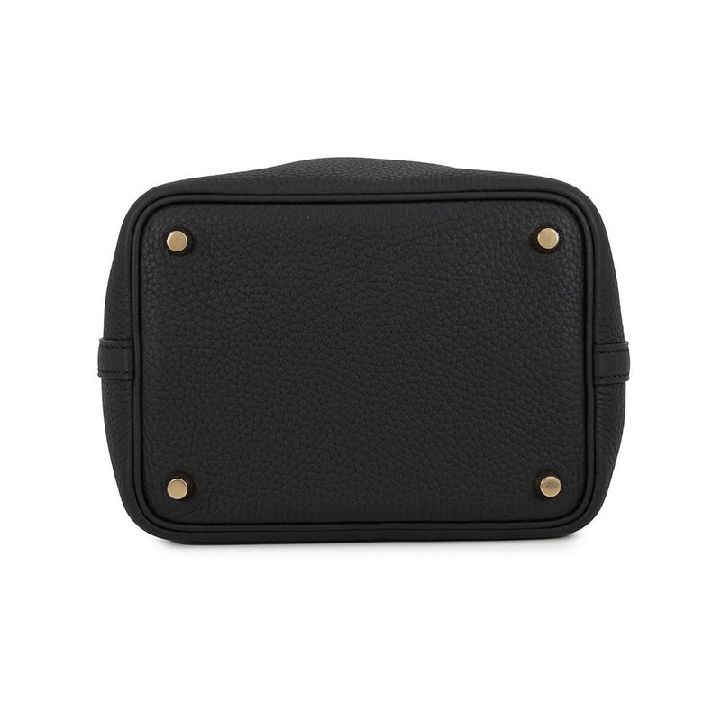 エルメス ハンドバッグ ピコタンロックPM ブラック/ゴールド金具 トリヨンクレマンス G刻印 HERMES トートバッグ 黒