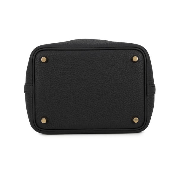 エルメス ハンドバッグ ピコタンロックPM ブラック/ゴールド金具 トリヨンクレマンス G刻印 HERMES トートバッグ 黒