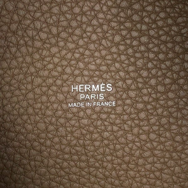 エルメス ハンドバッグ ピコタンロックPM エトゥープ/シルバー金具 トリヨンクレマンス K刻印 HERMES トートバッグ