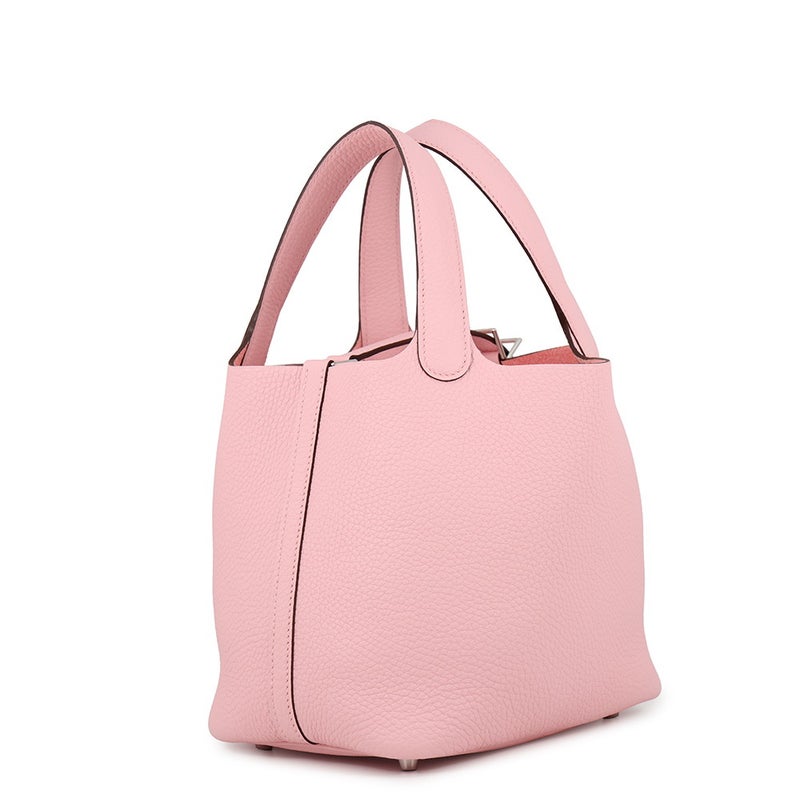 エルメス ハンドバッグ ピコタンロックPM ローズサクラ/シルバー金具 トリヨンクレマンス G刻印 HERMES トートバッグ