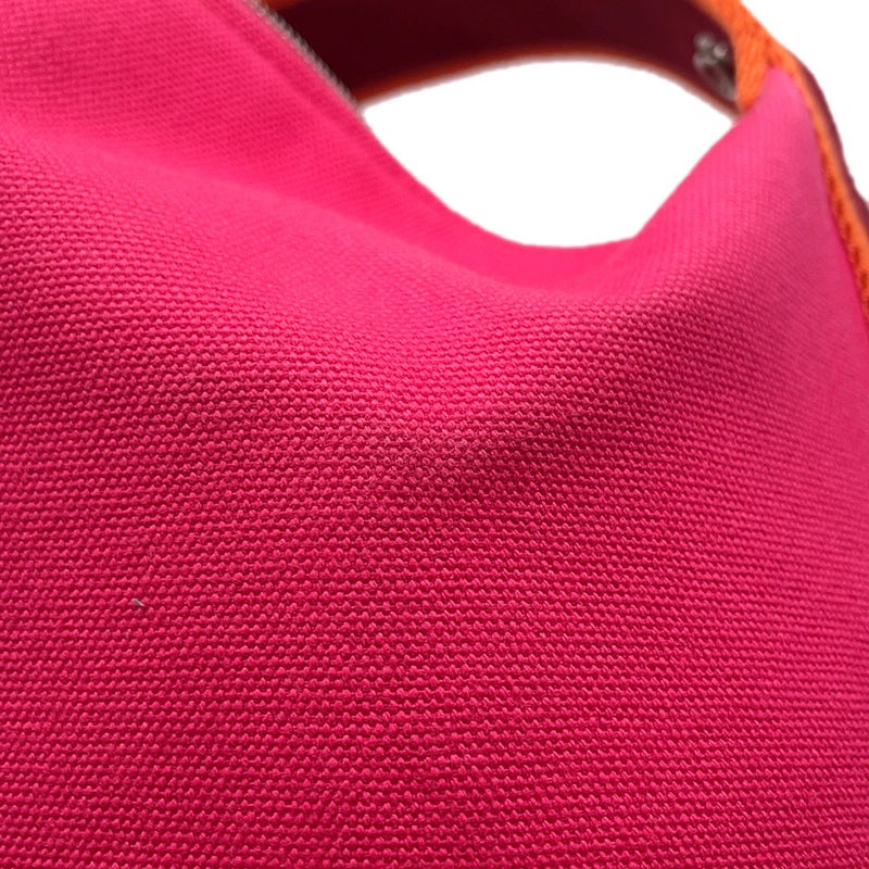 エルメス ハンドバッグ ブリッド・ア・ブラックGM ハイビスカス/シルバー金具 キャンバス HERMES バッグ ポーチ