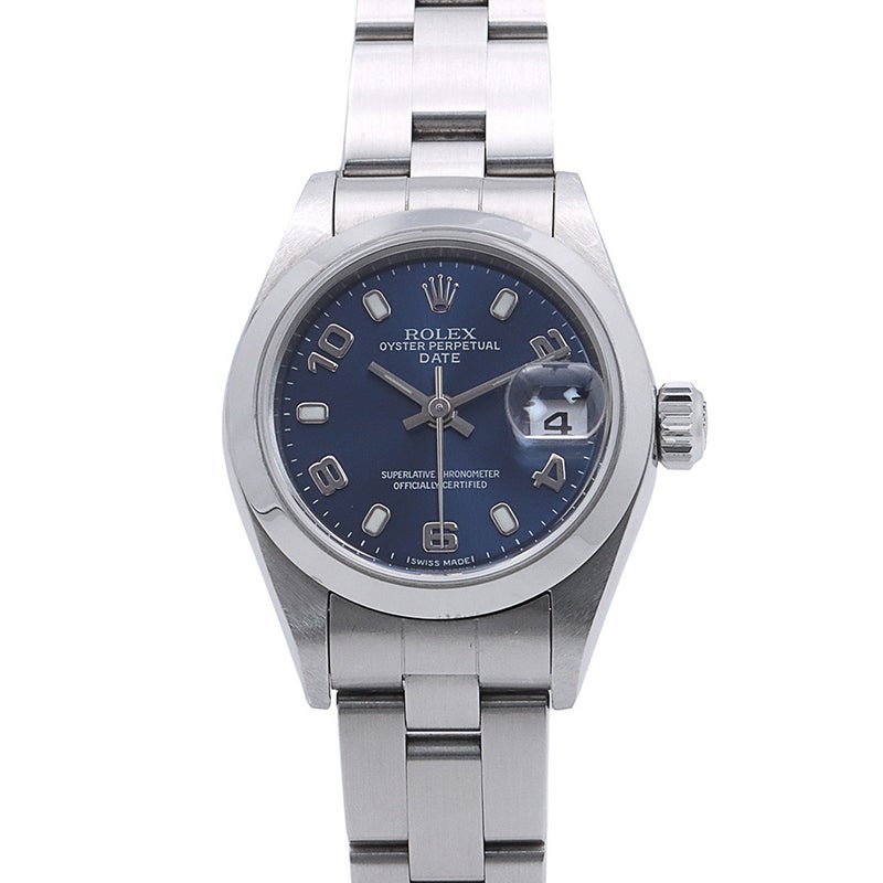 ロレックス オイスターパーペチュアル デイト P番 79160 ROLEX 腕時計 ブルー文字盤 飛びアラビア
