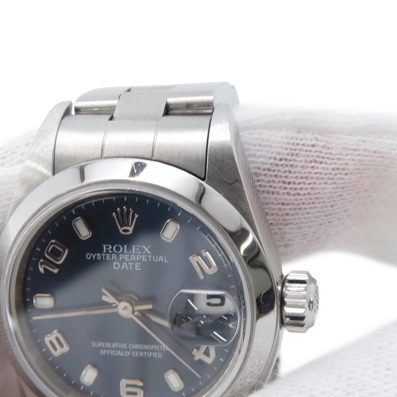ロレックス オイスターパーペチュアル デイト P番 79160 ROLEX 腕時計 ブルー文字盤 飛びアラビア