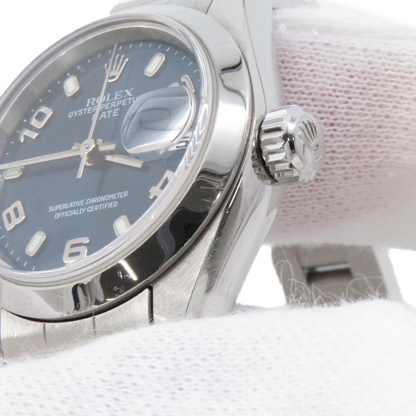 ロレックス オイスターパーペチュアル デイト P番 79160 ROLEX 腕時計 ブルー文字盤 飛びアラビア