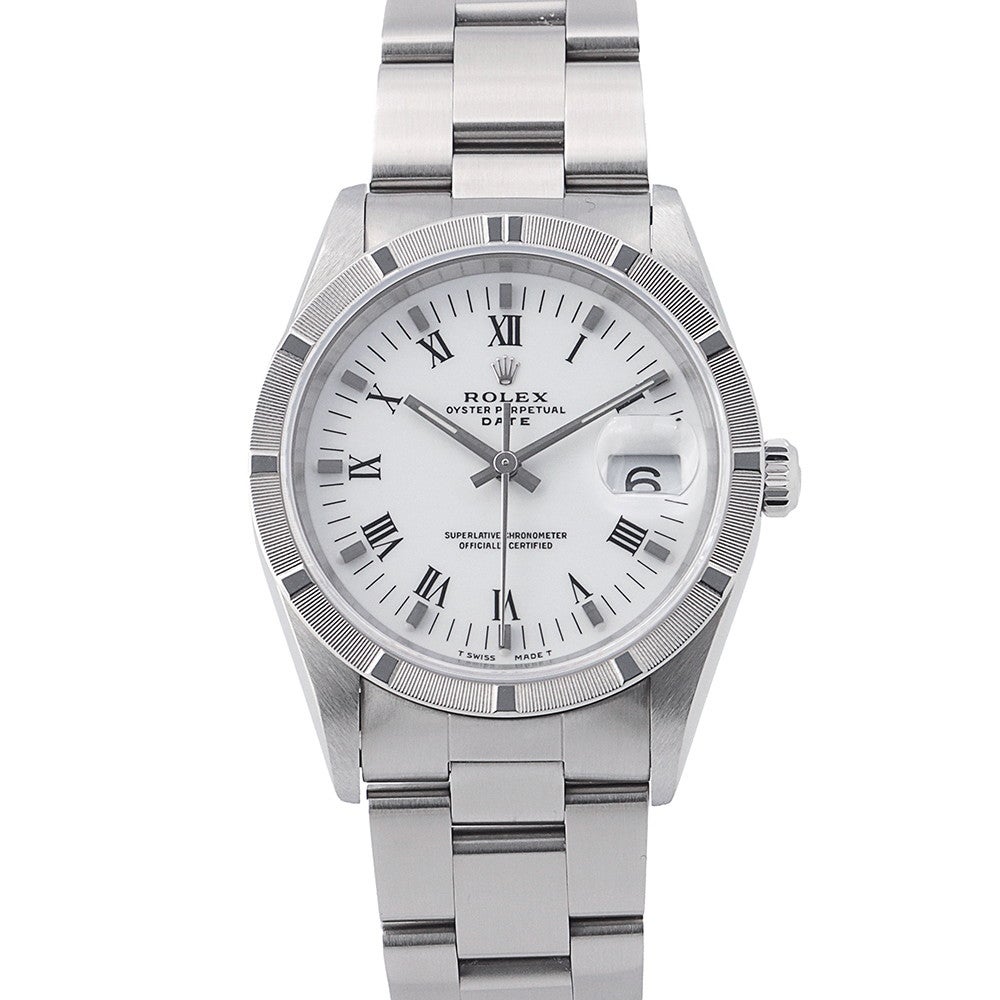 ロレックス オイスターパーペチュアル デイト 15210 W番 ROLEX 腕時計 白文字盤 ロレックス オイスターパーペチュアル デイト 15210 W番 ROLEX 腕時計
