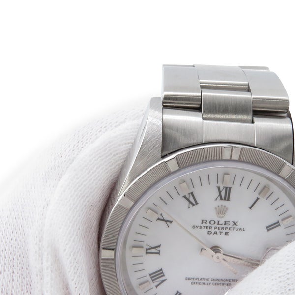 ロレックス オイスターパーペチュアル デイト 15210 W番 ROLEX 腕時計 白文字盤