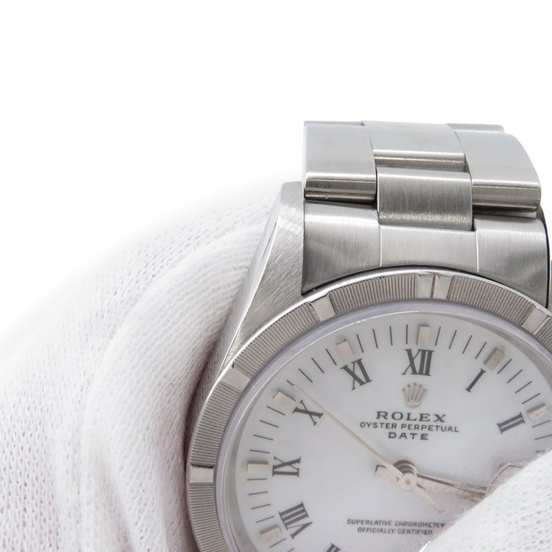 ロレックス オイスターパーペチュアル デイト 15210 W番 ROLEX 腕時計 白文字盤