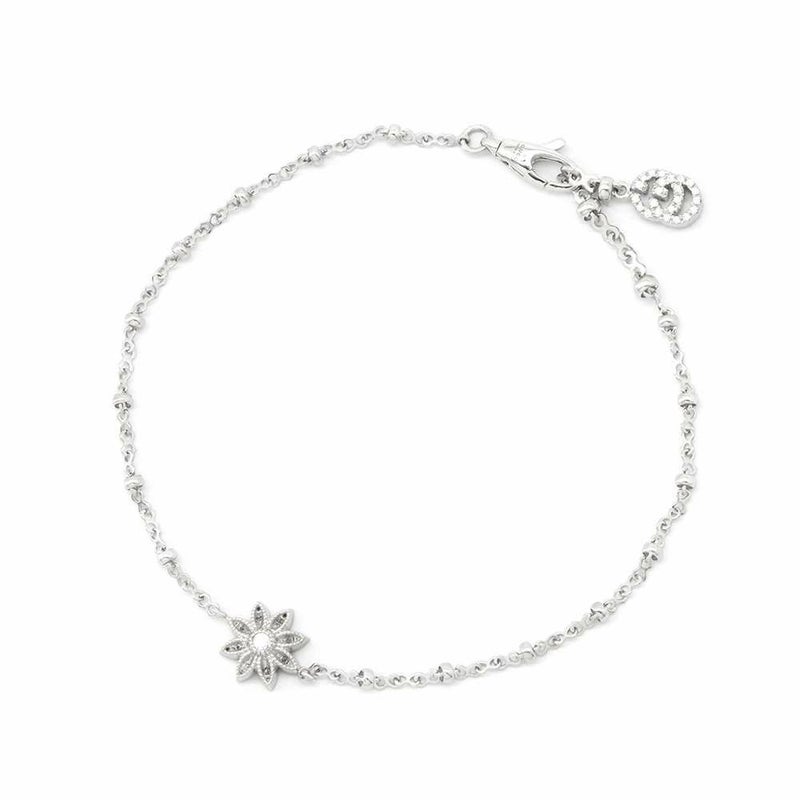 グッチ ブレスレット フローラ GGチャーム ダイヤ 64P 計約0.22ct K18WGホワイトゴールド 581817 GUCCI
