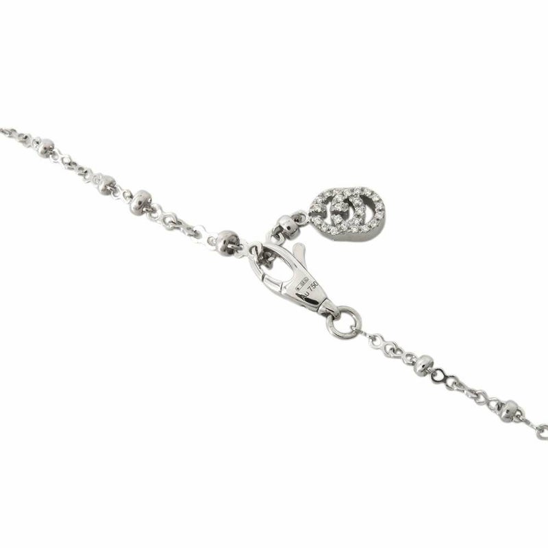 グッチ ブレスレット フローラ GGチャーム ダイヤ 64P 計約0.22ct K18WGホワイトゴールド 581817 GUCCI